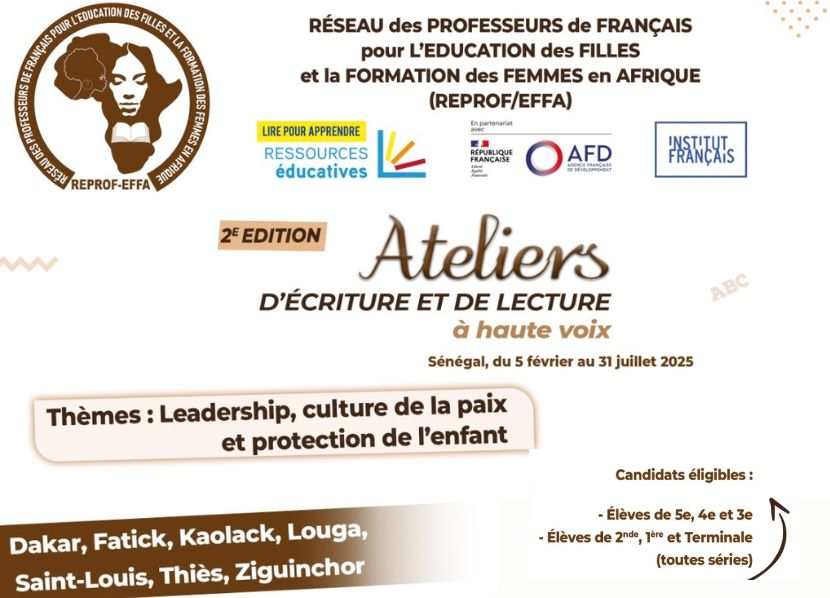 Ateliers d’écriture organisés au Lycée d’Excellence des Filles – Maison d’Éducation Mariama Bâ